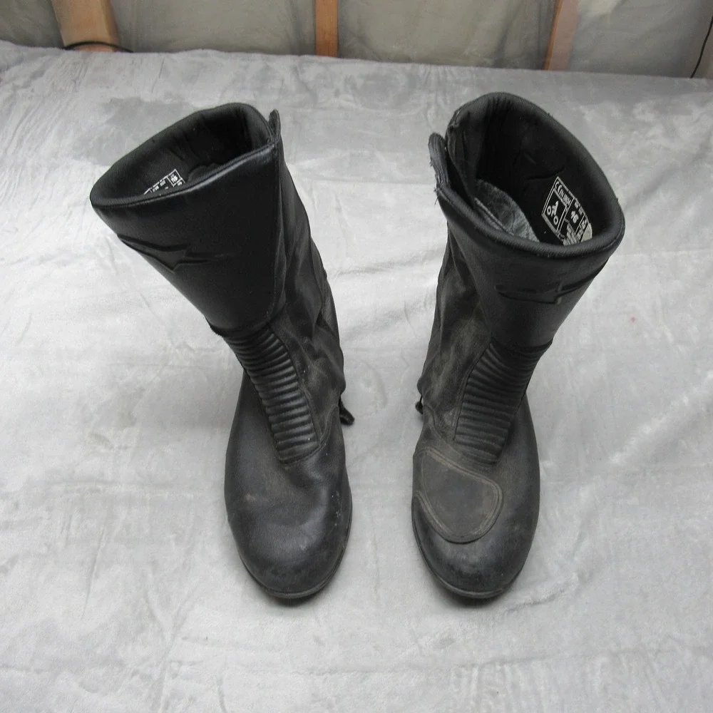Alpinestars Leather Boots Mens‎ 11.5 US Black Gran Torino Gore Tex Motorcycle